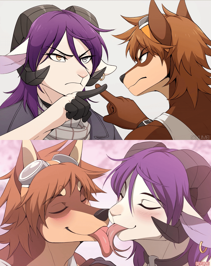 Animations of the Fur-omodachis (Sky and Keith's fursonas)