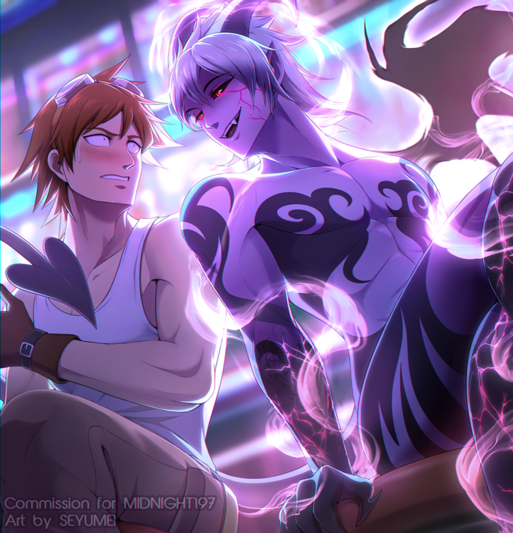 Crossover commission with my own character