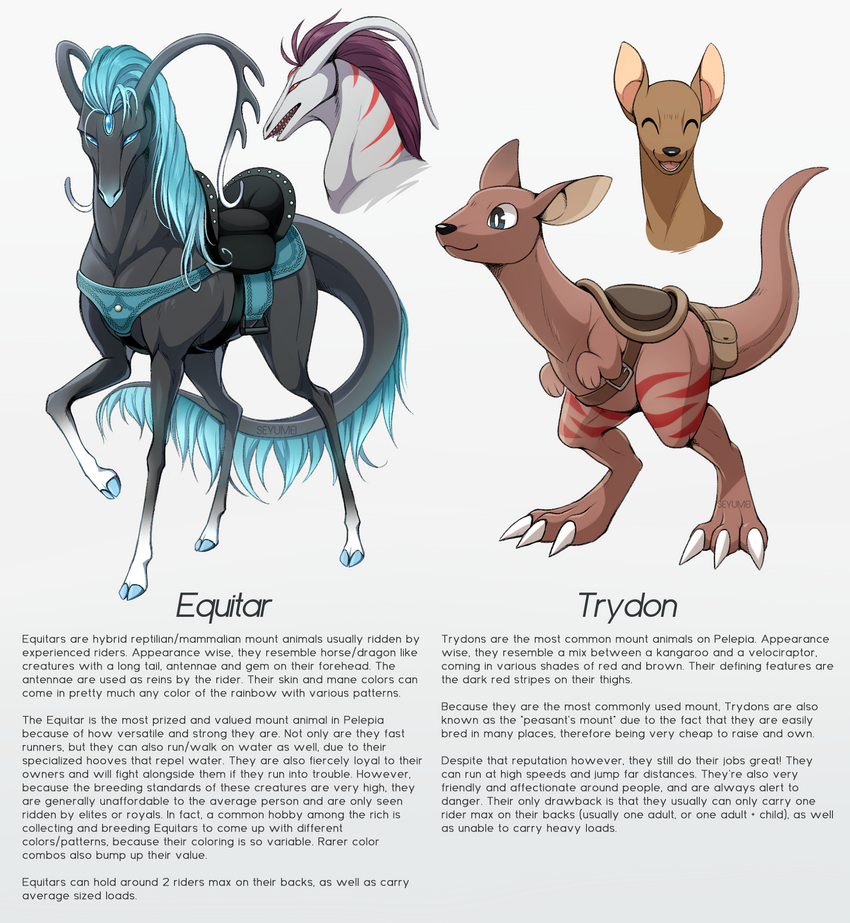 Fictional animal species info sheet
