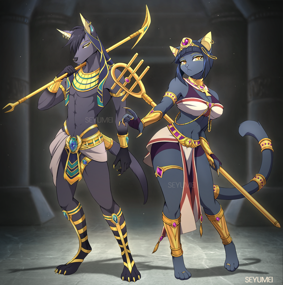 My take on Anubis and Bastet